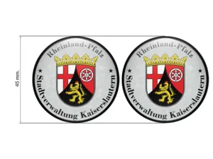 Aufkleber TÜV Stadtverwaltung Kaiserslautern Nummernschild plakette